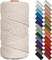 Natural Macramé Cord – 3mm x 109 Yards, Beige Cotton Rope for Wall Hangings, Plant Hangers, Christmas Crafts, and Knitting